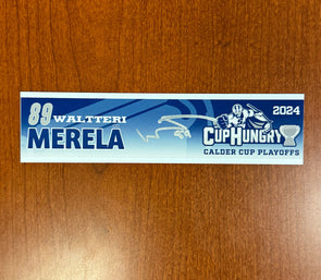 Signed #89 Waltteri Merela Calder Cup Playoffs Nameplate - 2024