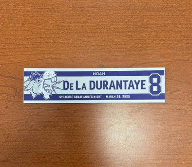 #8 Noah de la Durantaye Syracuse Canal Mules Nameplate - March 29, 2025
