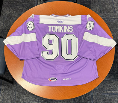 #90 Matt Tomkins Hockey Fights Cancer Jersey - November 30, 2024