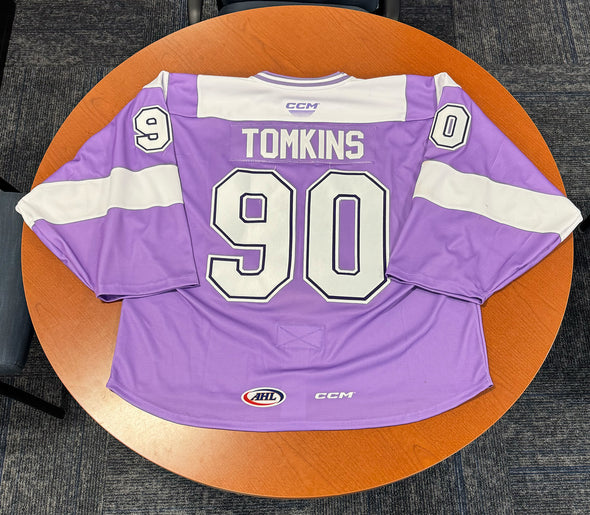 #90 Matt Tomkins Hockey Fights Cancer Jersey - November 30, 2024