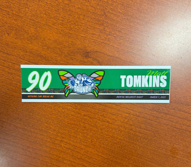 #90 Matt Tomkins Mental Wellness Night Nameplate - March 1, 2025