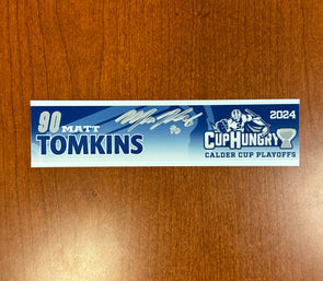 Signed #90 Matt Tomkins Calder Cup Playoffs Nameplate - 2024