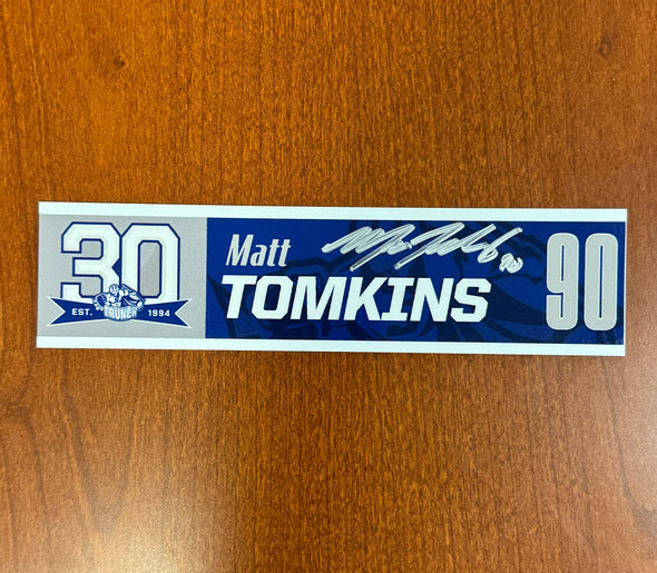 Signed #90 Matt Tomkins 30th Nameplate 2023-24