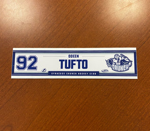 #92 Odeen Tufto Home Locker Room Nameplate