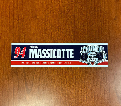 #94 Zachary Massicotte Reverse Retro Nameplate - 2023-24 Season