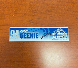 Signed #94 Conor Geekie Calder Cup Playoffs Nameplate - 2025