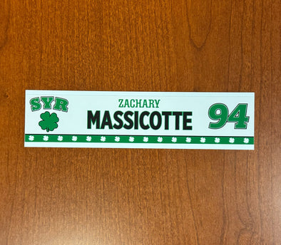 #94 Zachary Massicotte St. Patricks Day Nameplate