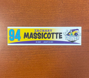 #94 Zachary Massicotte 90s Night Nameplate - 2023-24 Season