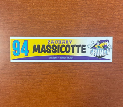 #94 Zachary Massicotte 90s Night Nameplate - 2023-24 Season