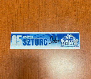 Signed #95 Gabriel Szturc Calder Cup Playoffs Nameplate - 2025