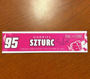 Signed #95 Gabriel Szturc - 2024-25 Pink in the Rink