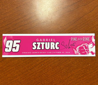 Signed #95 Gabriel Szturc - 2024-25 Pink in the Rink