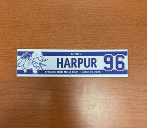 #96 Chris Harpur Syracuse Canal Mules Nameplate - March 29, 2025