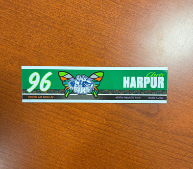#96 Chris Harpur Mental Wellness Night Nameplate - March 1, 2025