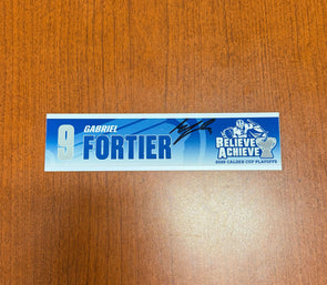 Signed #9 Gabriel Fortier Calder Cup Playoffs Nameplate - 2025