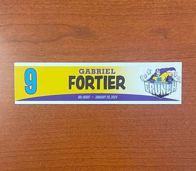 #9 Gabriel Fortier 90s Night Nameplate - 2023-24 Season