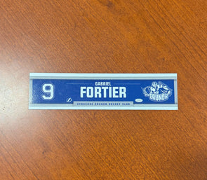 #9 Gabriel Fortier Away Nameplate 2024-25 Season