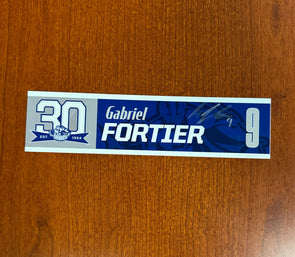 Signed #9 Gabriel Fortier 30th Nameplate 2023-24