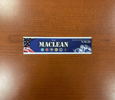 A.J. Maclean Military Appreciation Nameplate - November 10, 2023