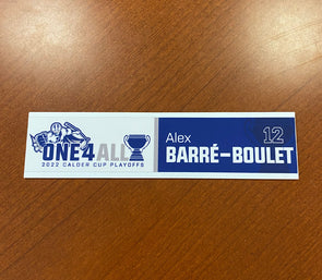 #12 Alex Barre-Boulet Calder Cup Playoffs Home Nameplate - 2021-22