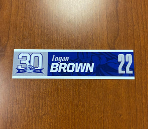 #22 Logan Brown 30th Nameplate 2023-24