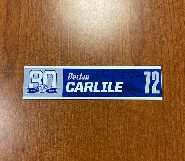 #72 Declan Carlile 30th Nameplate 2023-24