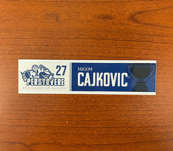 #27 Maxim Cajkovic Calder Cup Playoffs Nameplate - 2023