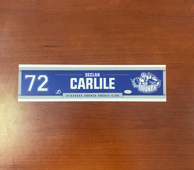 #72 Declan Carlile Away Nameplate