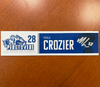 Autographed #28 Max Crozier Calder Cup Playoffs Nameplate - 2023
