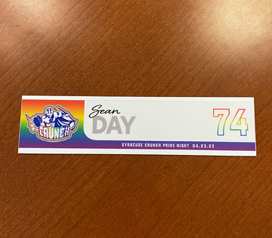 #74 Sean Day Pride Night Nameplate - April 23, 2022