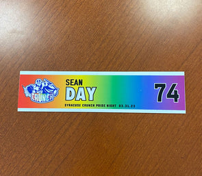 #74 Sean Day Pride Night Nameplate - March 31, 2023