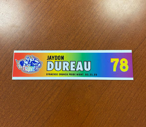 #78 Jaydon Dureau Alternate Pride Night Nameplate - March 31, 2023