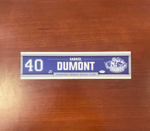 #40 Gabriel Dumont a Away Nameplate