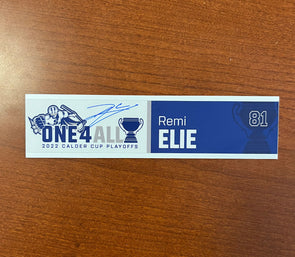 Autographed #81 Remi Elie Calder Cup Playoffs Nameplate - 2021-22