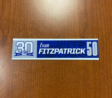 #50 Evan Fitzpatrick 30th Nameplate 2023-24