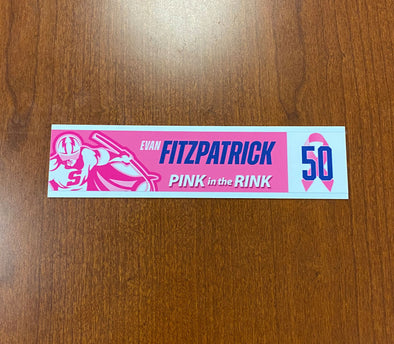 #50 Evan Fitzpatrick - 2023-24 Pink in the Rink