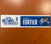 Autographed #9 Gabriel Fortier Calder Cup Playoffs Nameplate - 2023