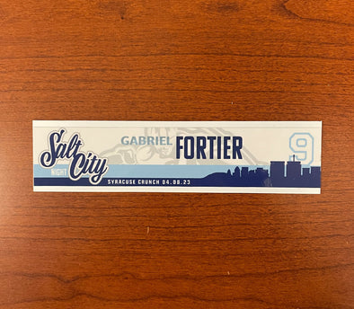 #9 Gabriel Fortier Salt City Night Nameplate - April 8, 2023
