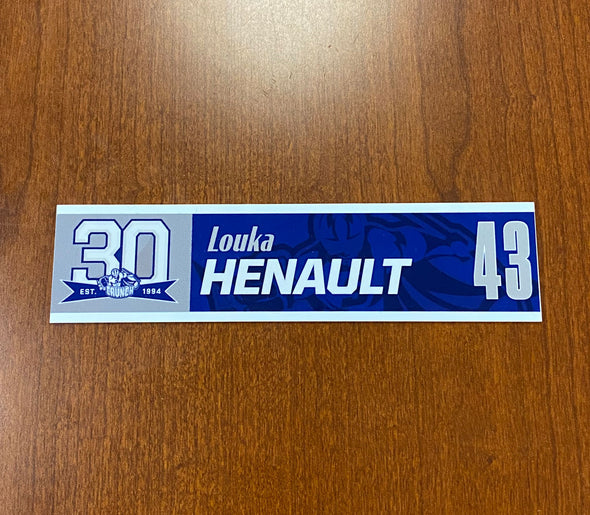 #43 Louka Henault 30th Nameplate 2023-24