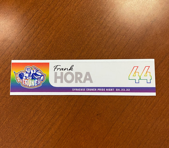 #44 Frank Hora Pride Night Nameplate - April 23, 2022