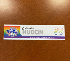 #55 Charles Hudon Pride Night Nameplate - April 23, 2022