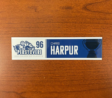 #96 Chris Harpur Calder Cup Playoffs Nameplate - 2023