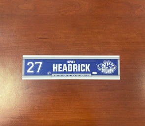 #27 Owen Headrick Away Nameplate