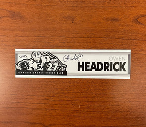 Signed #27 Owen Headrick Blackout Nameplate - April 8, 2022
