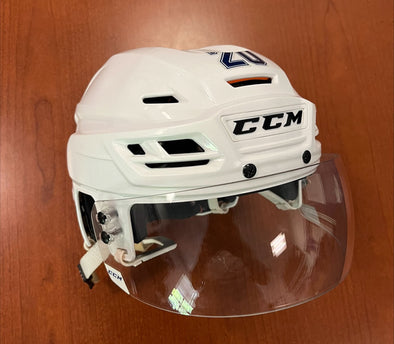 White CCM Helmet with Visor