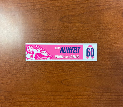 #60 Hugo Alnefelt Nameplate - 2023-24 Pink in the Rink