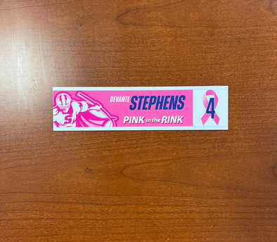 #4 Devante Stephens Nameplate - 2023-24 Pink in the Rink