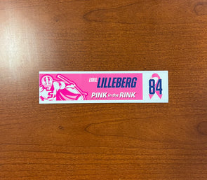 #84 Emil Lilleberg Nameplate - 2023-24 Pink in the Rink