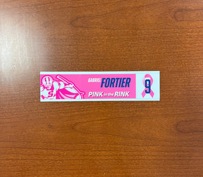 #9 Gabriel Fortier Nameplate - 2023-24 Pink in the Rink