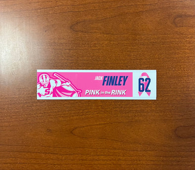 #62 Jack Finley Nameplate - 2023-24 Pink in the Rink
